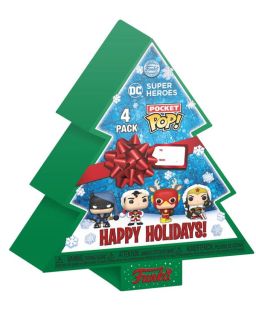 Figura Funko POP! Pocket - DC Holiday - Tree Holiday Box 4pcs